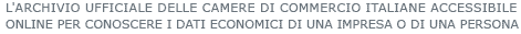 L&rsquo;UFFICIO DEL REGISTRO IMPRESE DELLE CAMERE DI COMMERCIO  &egrave; ONLINE